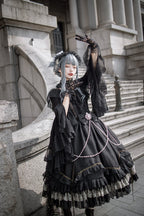 Fate Quartet Gothic Bridal Lolita JSK Dress - image 5