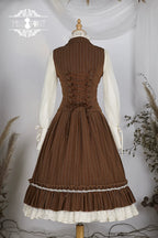 Rose Doll - Elegant Lolita Striped Fishbone Skirt - image 99
