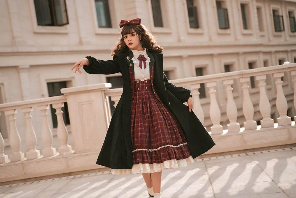 Rose - Elegant Lolita Fishbone Grid Skirt Customized - image 16