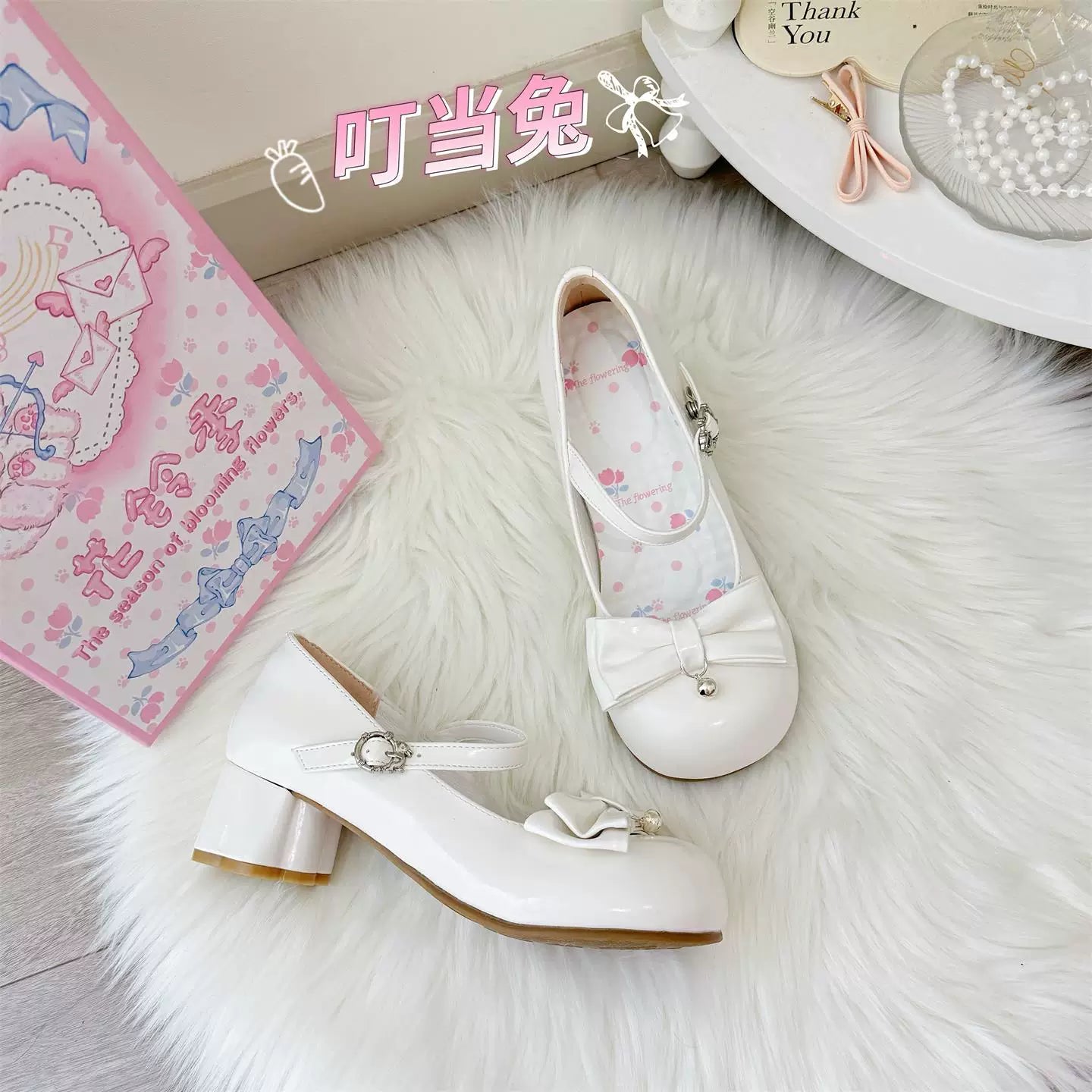 Dingbell Bunny - Sweet Lolita Round Toe Shoes, Cat Paw Heel - image 13