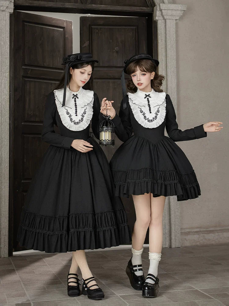 Audrey's Reply - Classic Lolita Square Neck OP, Detachable Embroidered Collar and Accessories - image 10