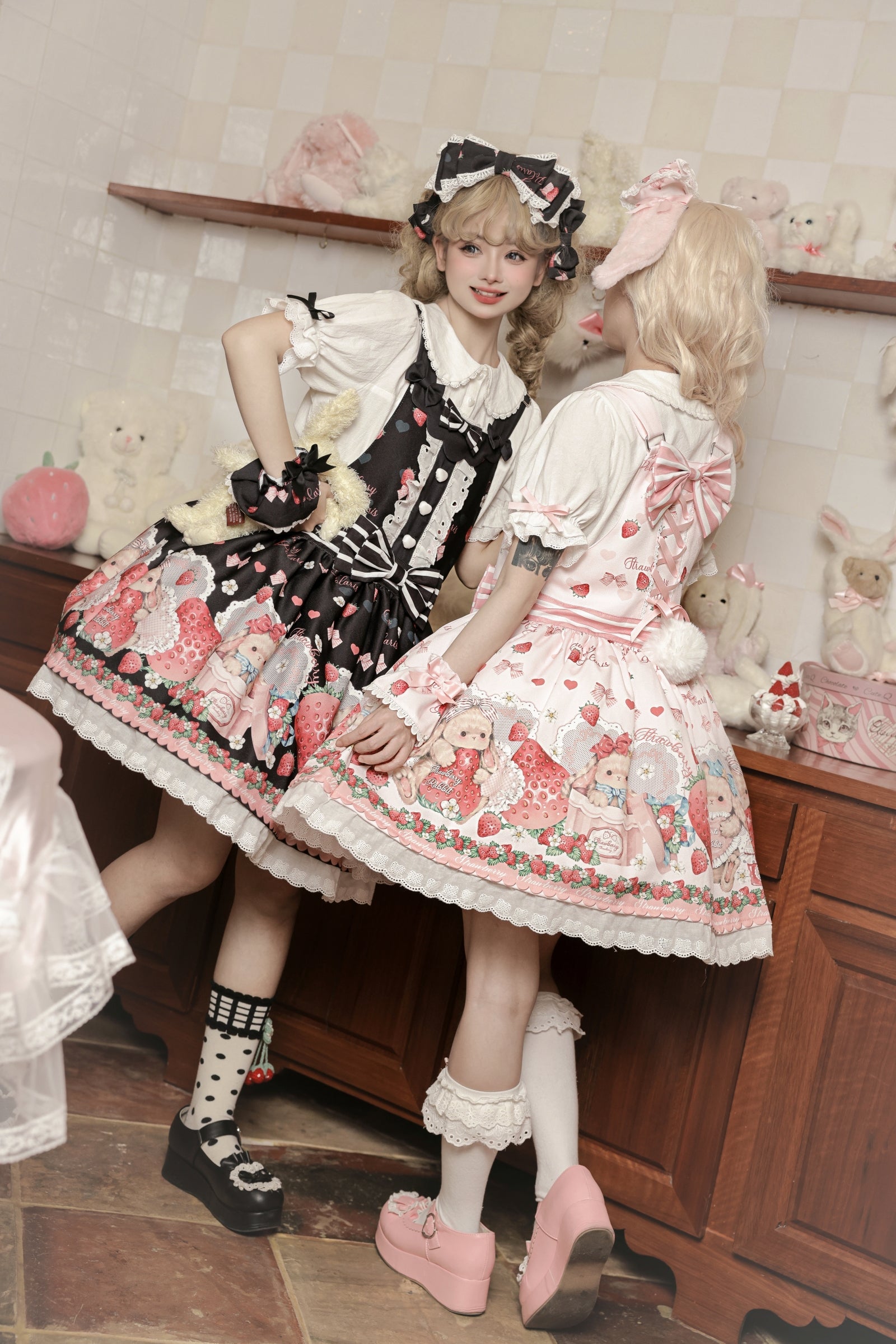 Rabbit Berry Gift Box - Sweet Lolita Salopette and Dress Set - image 20