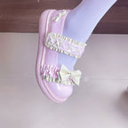 Cute Bow Candy-Colored Lolita Flat Shoes - image 27