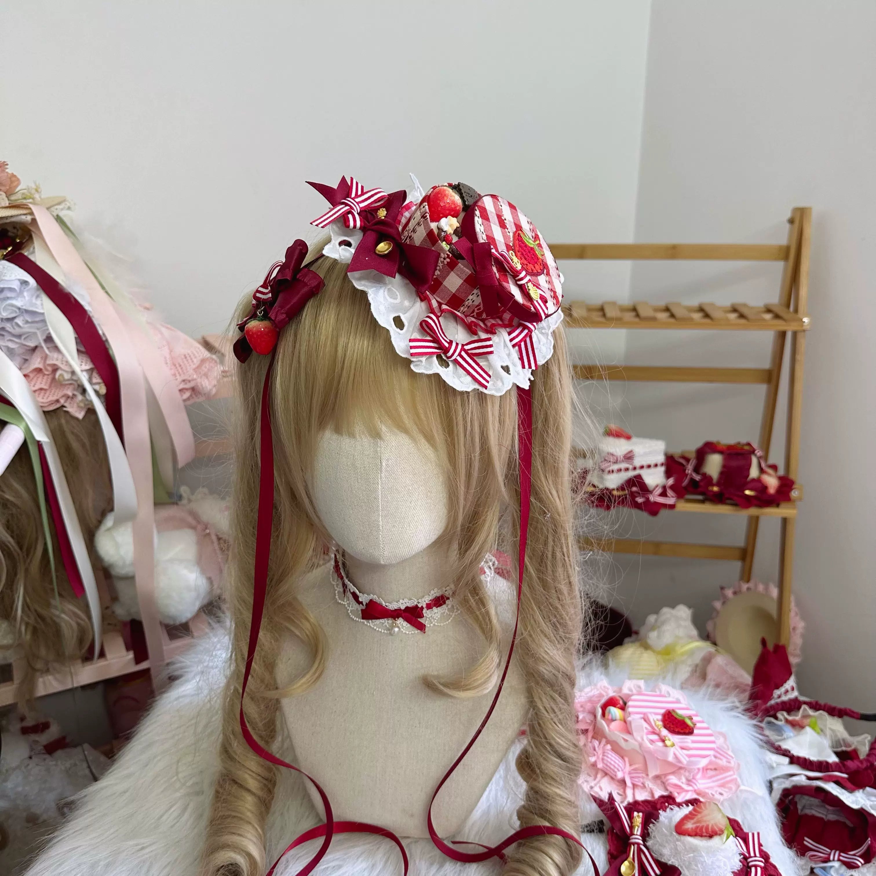 Sweet Lolita Strawberry Cake Headdresses and Jewelry - image 12