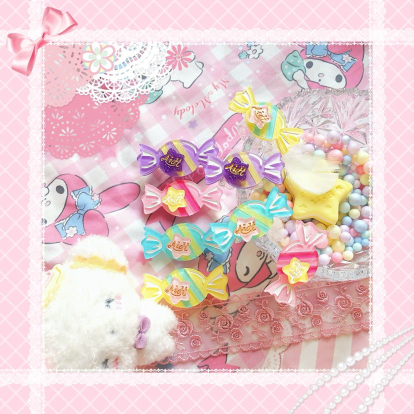 Rainbow Candy - Sweet Lolita Ring Hairclip - image 12