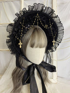 Gothic Lolita Bonnet and Detachable Veil BNT Headdress - image 3