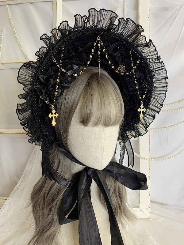 Gothic Lolita Bonnet and Detachable Veil BNT Headdress - image 3