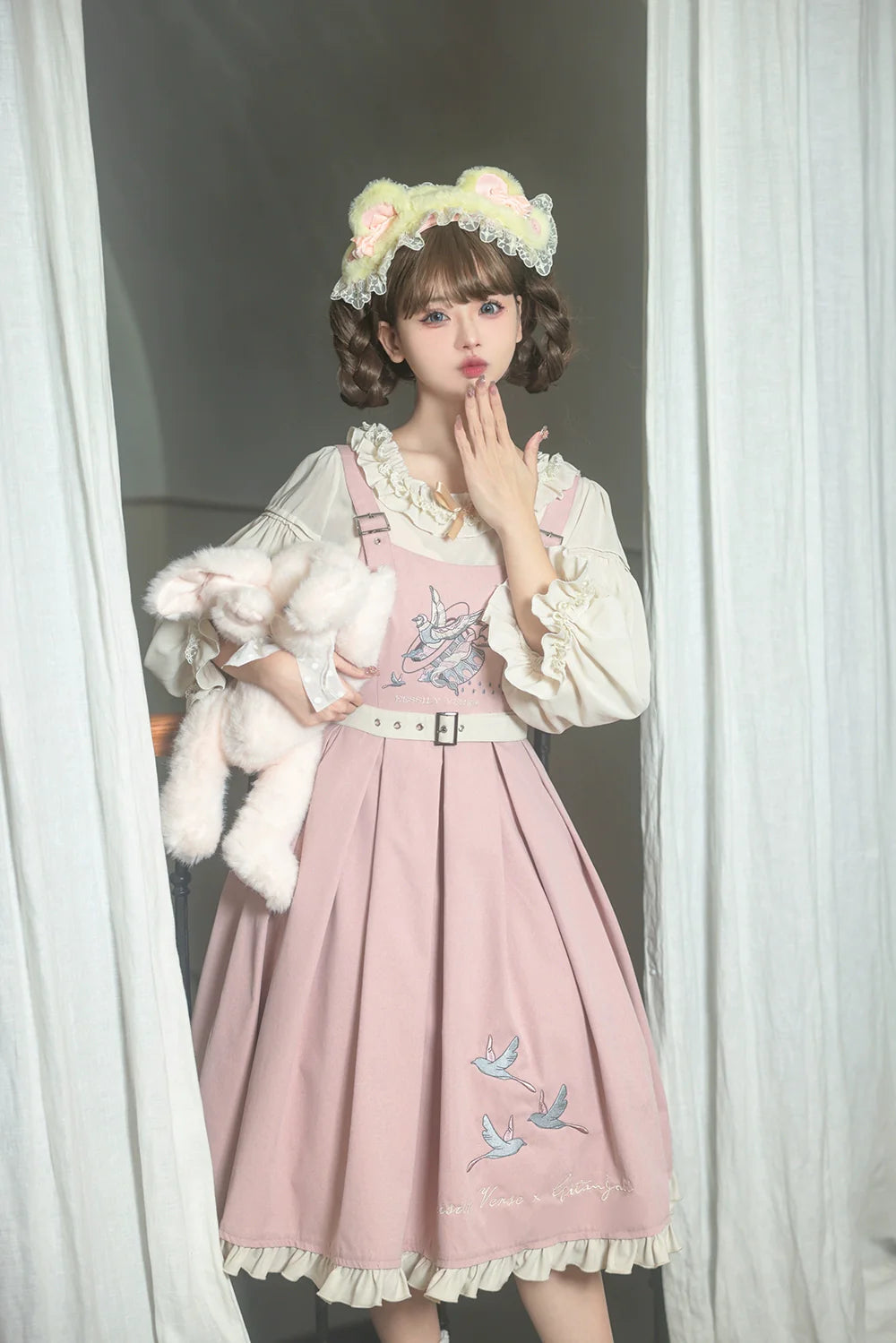 Flying Bird - Plus Size Elegant Lolita JSK Dress With Bird Embroidery - image 12