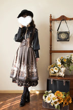 Demon Hunting Notes - Fishbone Gothic Lolita Skirt - image 19