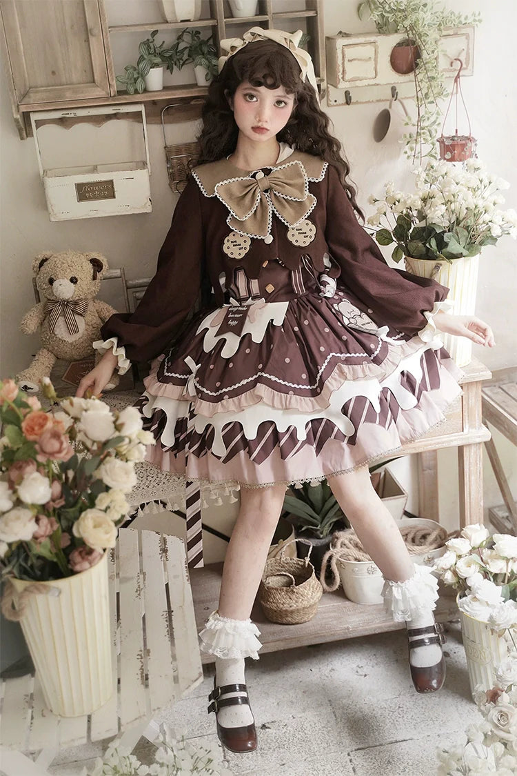 Chocolate Milk Pie - Sweet Lolita JSK Dress Summer Salopette - image 8