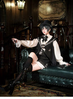 Bunny Ear Meteorite - Embroidered Ouji Lolita Set, Hooded Vest - image 12