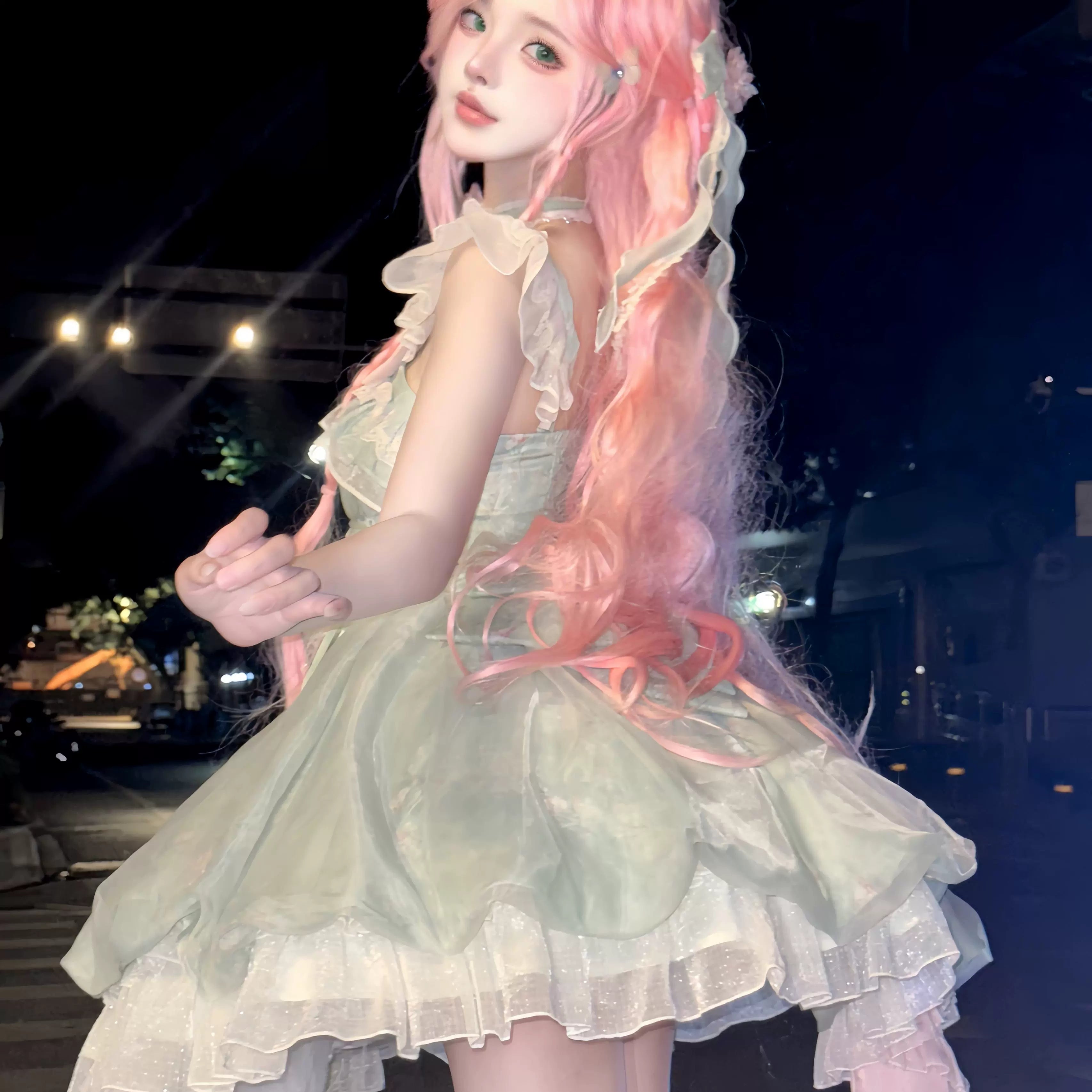 Floral Magician - Sweet Lolita Dress Floral Print Short Length JSK - image 14