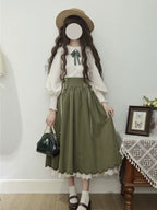 Countess's Autumn Travel - Vintage Lolita Shirt and Skirt - image 4