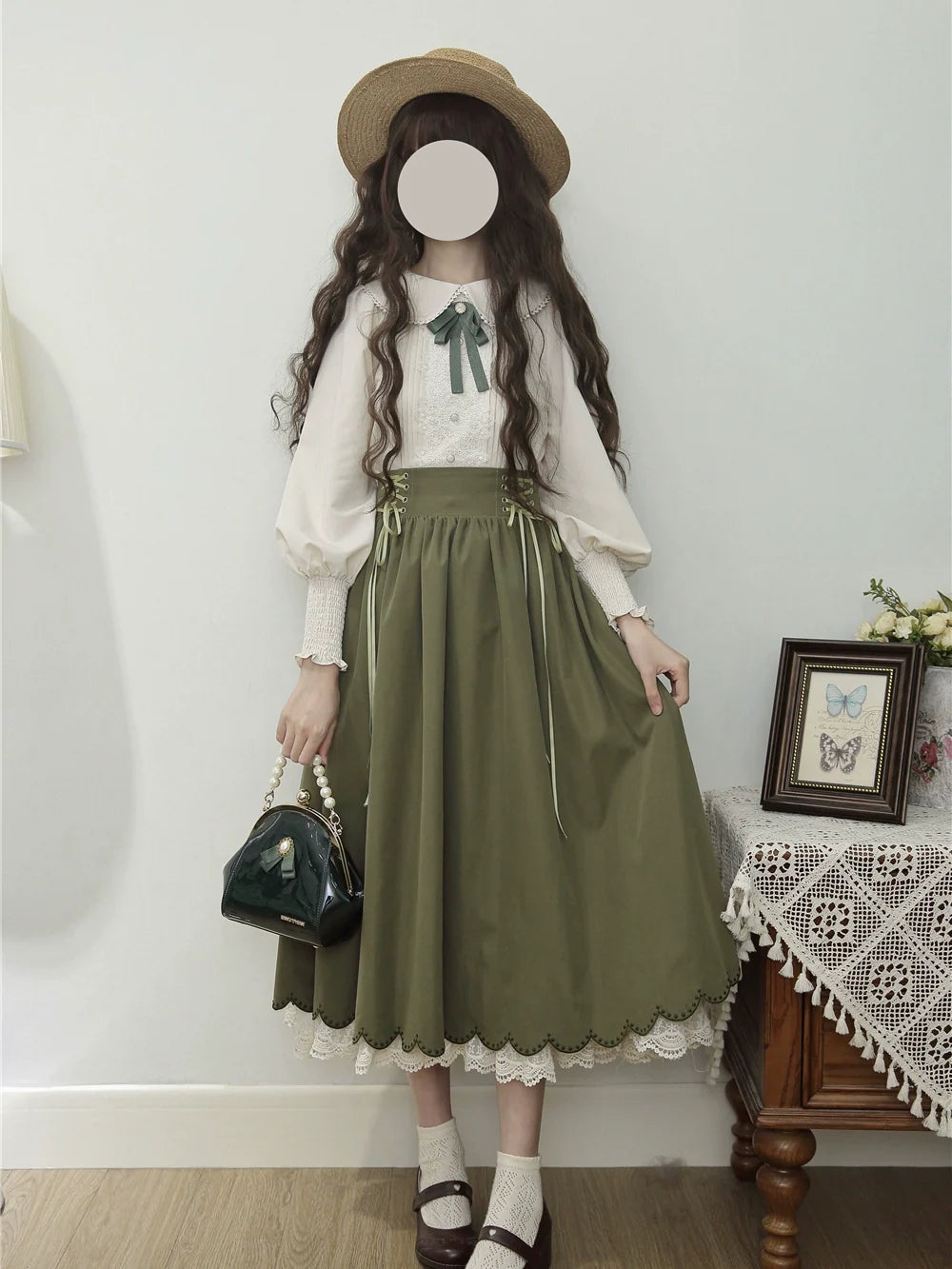Countess's Autumn Travel - Vintage Lolita Shirt and Skirt - image 4