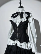 Bloodline Duke - Gothic Lolita SK Suit Spider Web Vest and Blouse - image 14