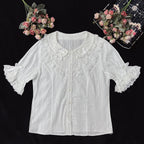 Summer Short Sleeve Cotton Lolita Blouse - image 7