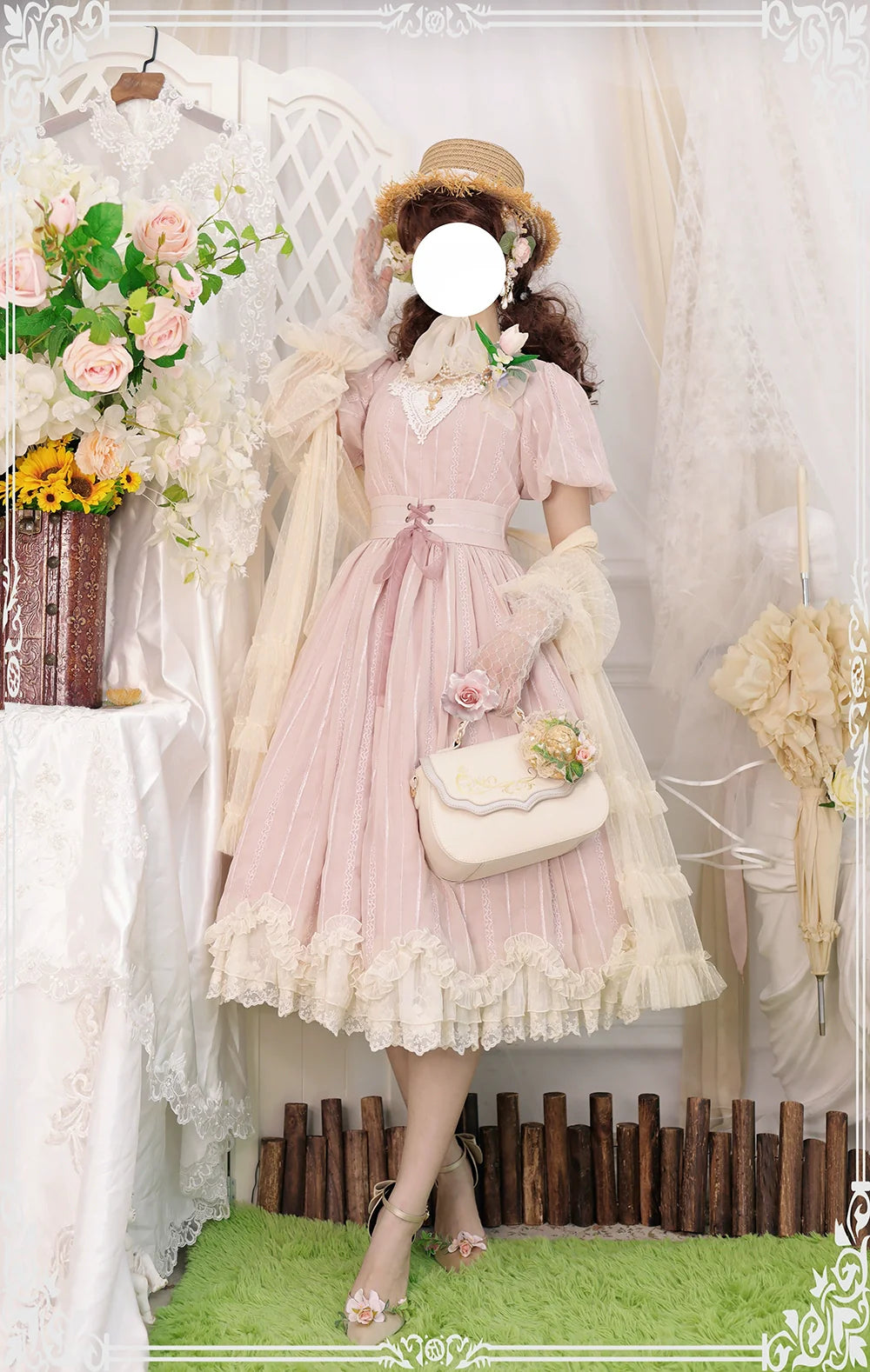 Tulip - Classic Lolita Short Sleeve OP Dress - image 4