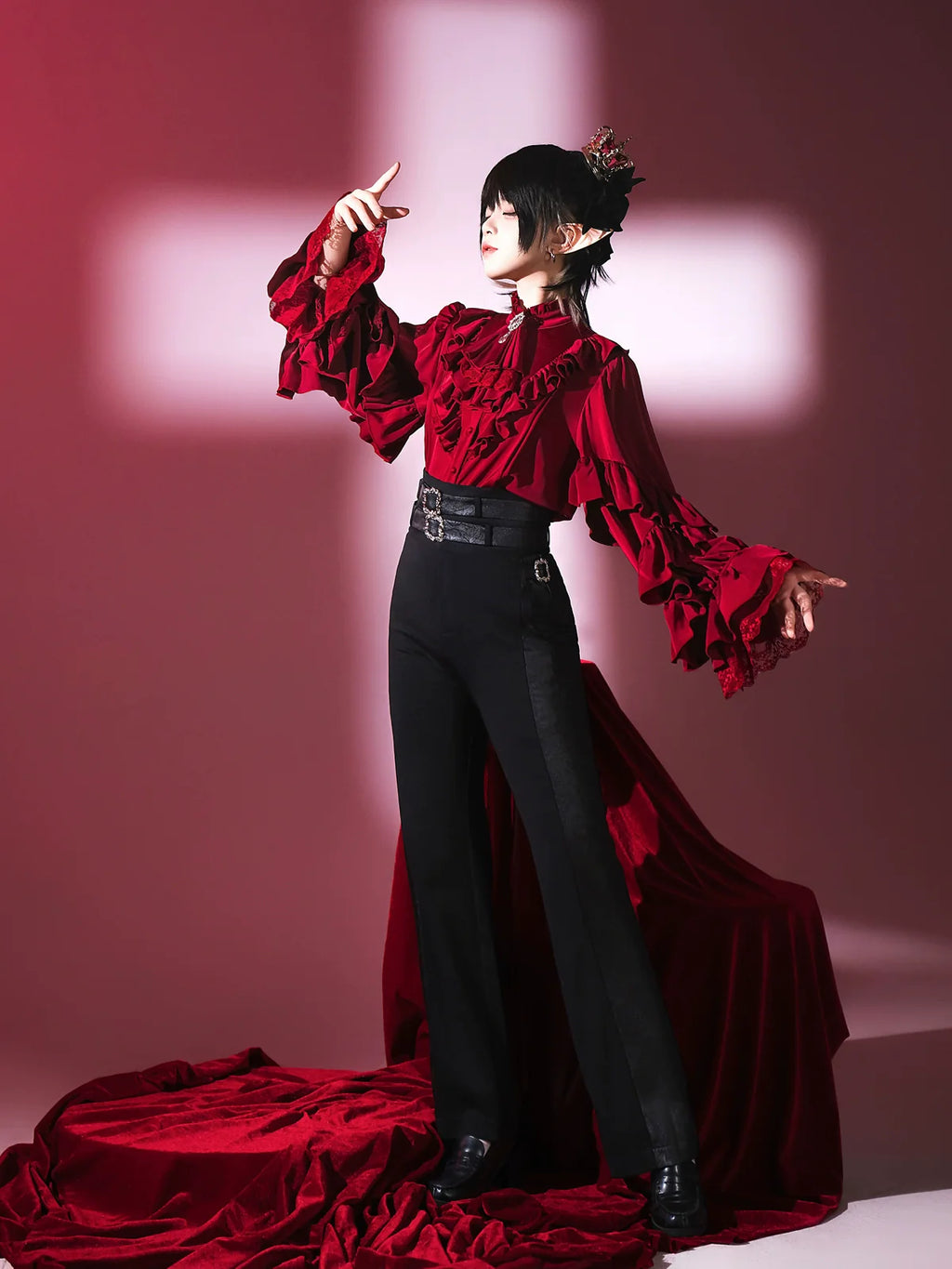Night & Day Sonata Ouji Lolita Shirt and Pants Set - image 27