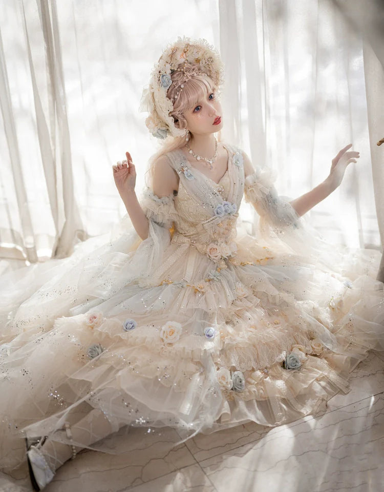 Flower Spirit - Elegant Lolita JSK Dress Summer Wedding Lolita JSK - image 8