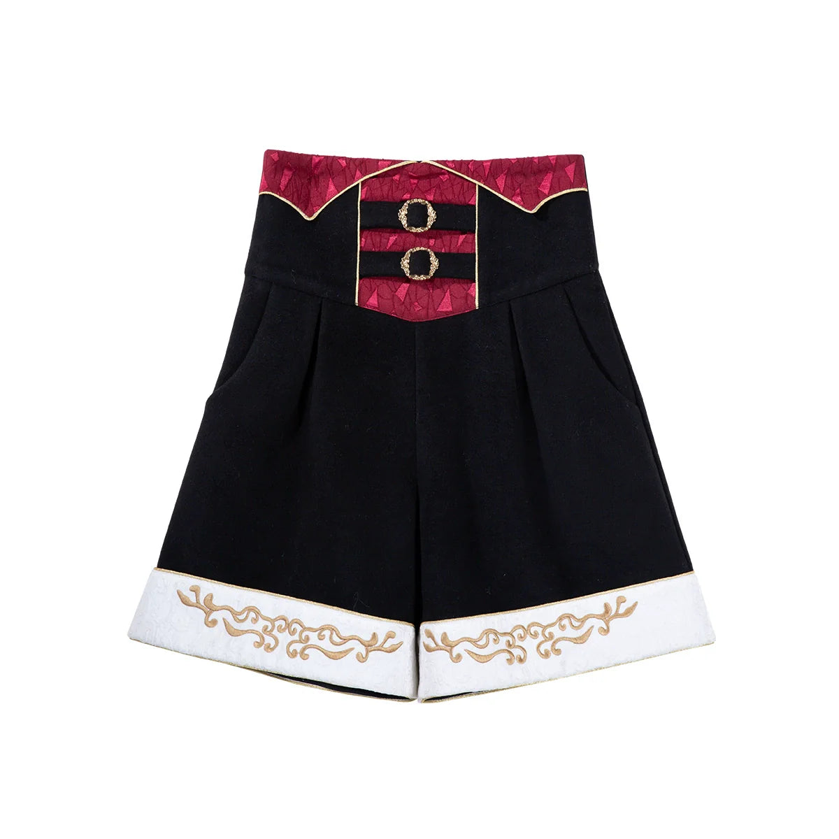 Vampire Youth - Ouji Lolita Bat Shaped Cape Set, Gold Embroidery & Red Accents - image 19