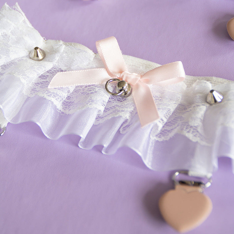 Sweet Lolita Lace Garter Stocking Clips, Multicolors - image 3
