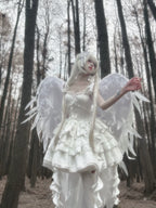 Mori Isle - Solid Gothic Lolita JSK Dress, Embroidered Lace - image 10