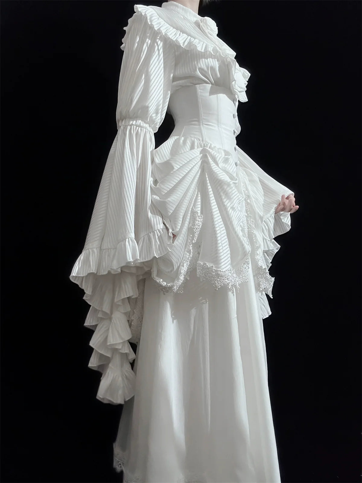 Dreaming Gothic Lolita Fishbone Long Skirt - image 25