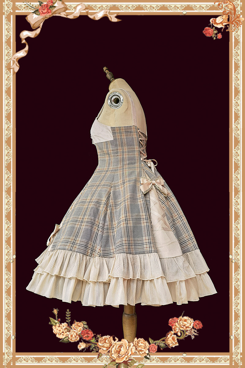 Memoirs of Backlight - Elegant Plaid Lolita JSK Dress - image 5
