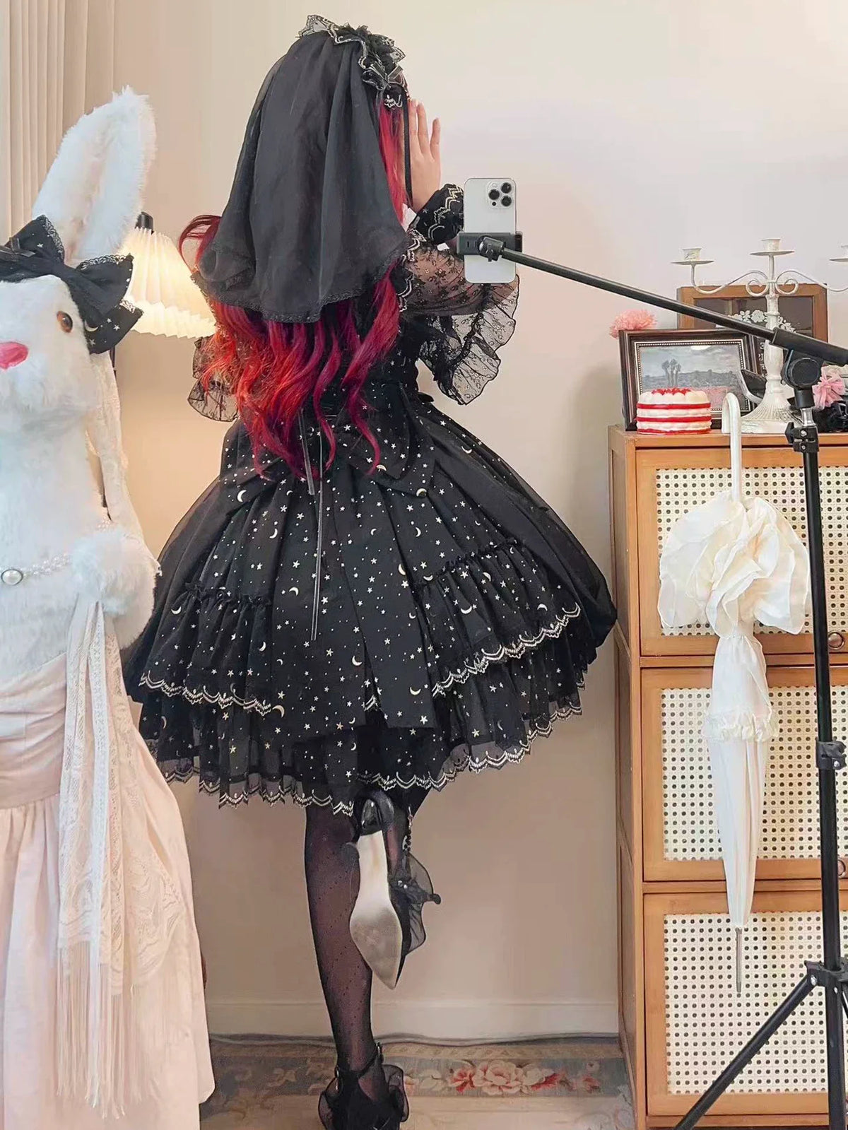 Starlight Nocturne Classic Lolita JSK and Accessories - image 3