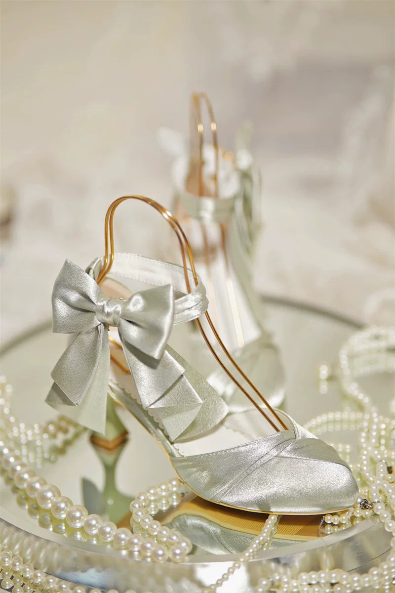 Coronation - Classic Lolita Wine Glass Heel Shoes with Detachable Bows - image 16