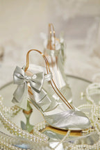 Coronation - Classic Lolita Wine Glass Heel Shoes with Detachable Bows - image 16