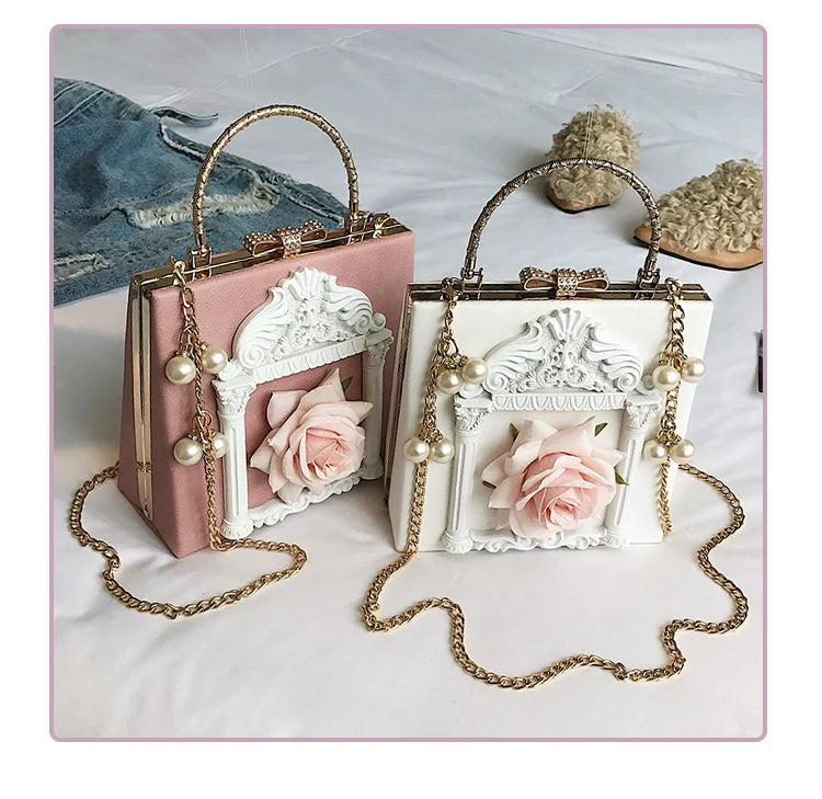 Gothic Lolita Retro Bag Baroque Square Crossbody Bag - image 1