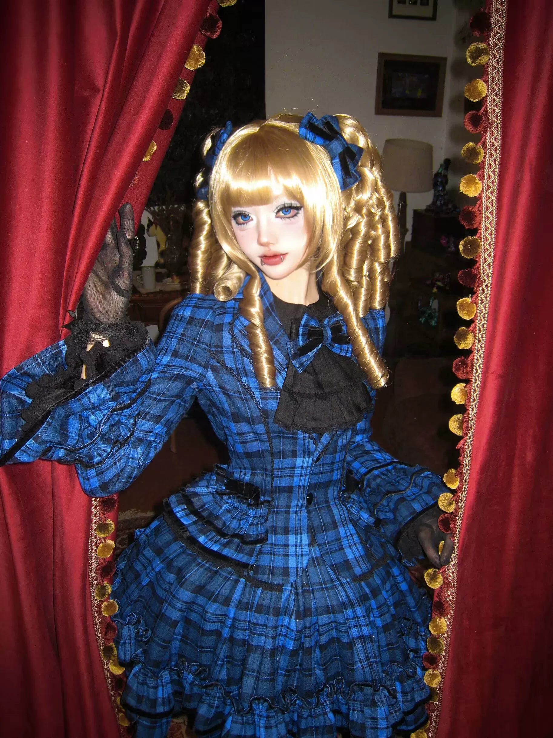 Chris's Notes - Old School Lolita Plaid Coat Set, Tiered Skirt - image 17