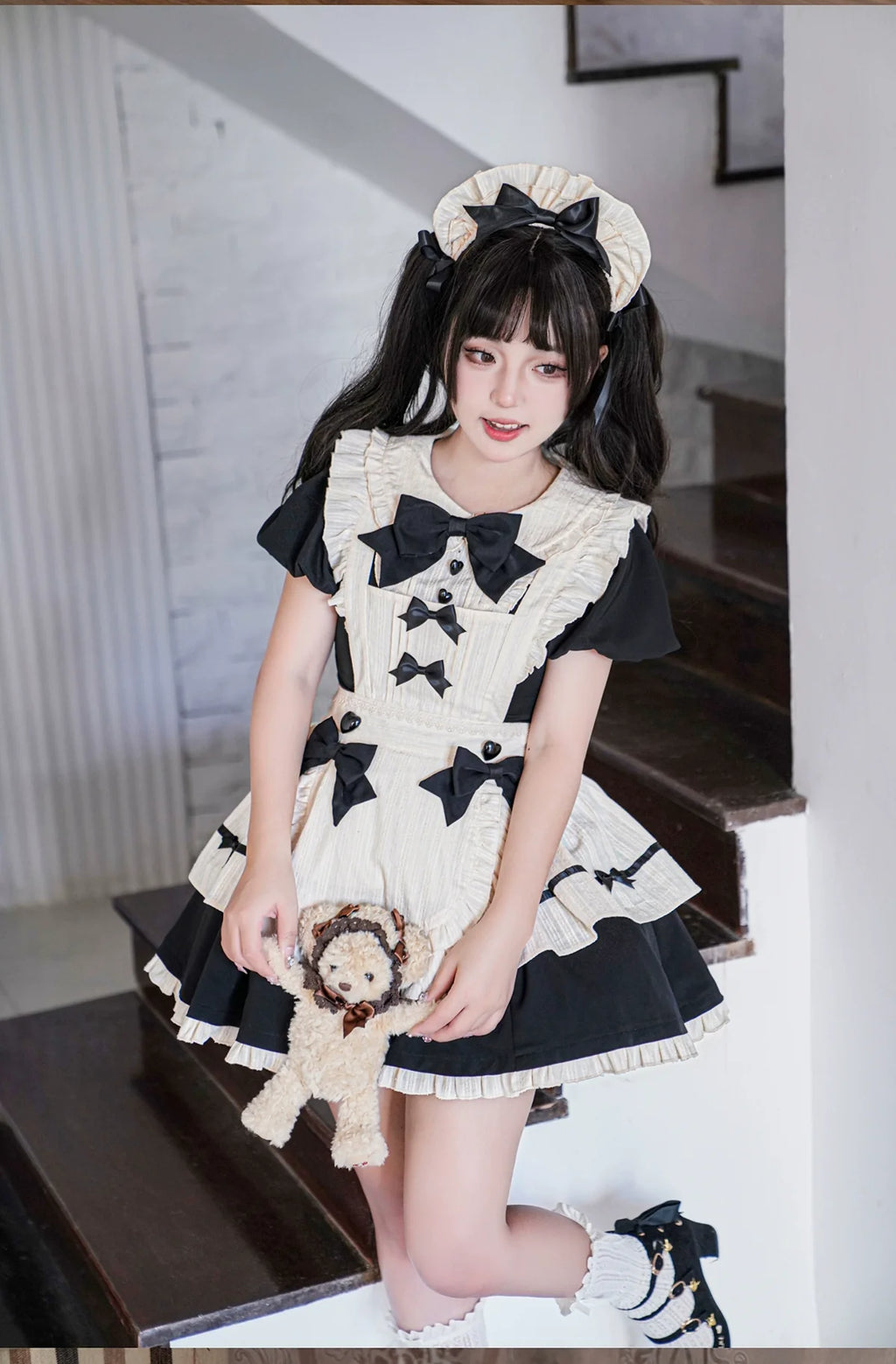 Maidette - Halloween Maid Lolita Apron OP Dress - image 4