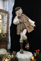 Detective Goose - Plaid-Trim Lolita Cape Coat - image 5