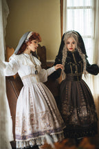 Demon Hunting Notes - Fishbone Gothic Lolita Skirt - image 5