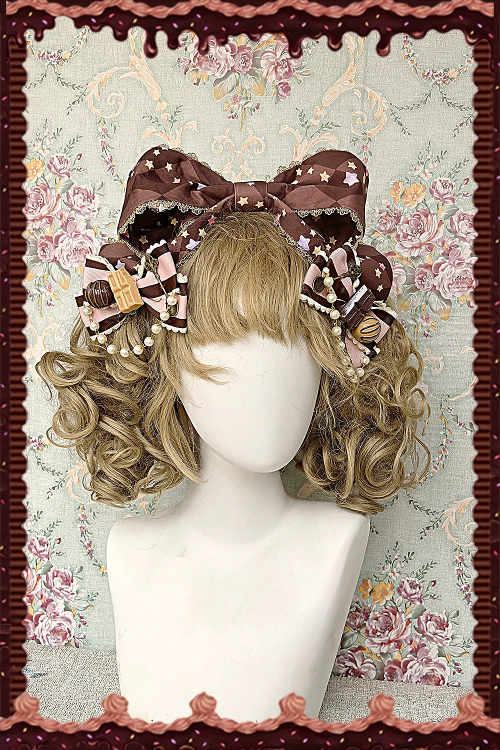 Chocolate Carousel - Peter Pan Collar Old School Lolita JSK Dress, Carousel Print and Accessories - image 22