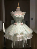 Floral Magician - Sweet Lolita Dress Floral Print Short Length JSK - image 1