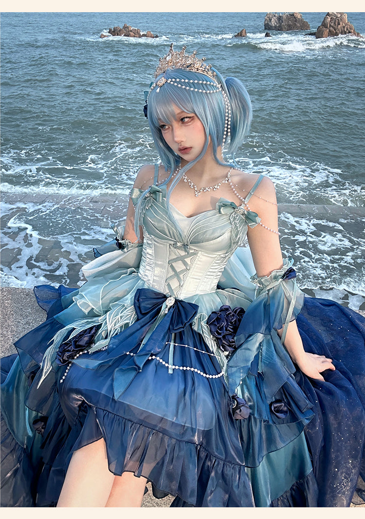 Swan Wonderland - Fairy Lolita JSK with High-Low Hem - image 21