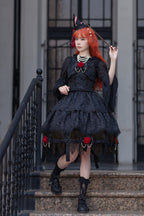 Witch's Apprentice - Gothic Lolita Split Type Black Suit - image 13