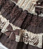 Coco Grace - Plaid Kawaii Lolita JSK Dress, Layered Ruffle & Bow and Accessories - image 5
