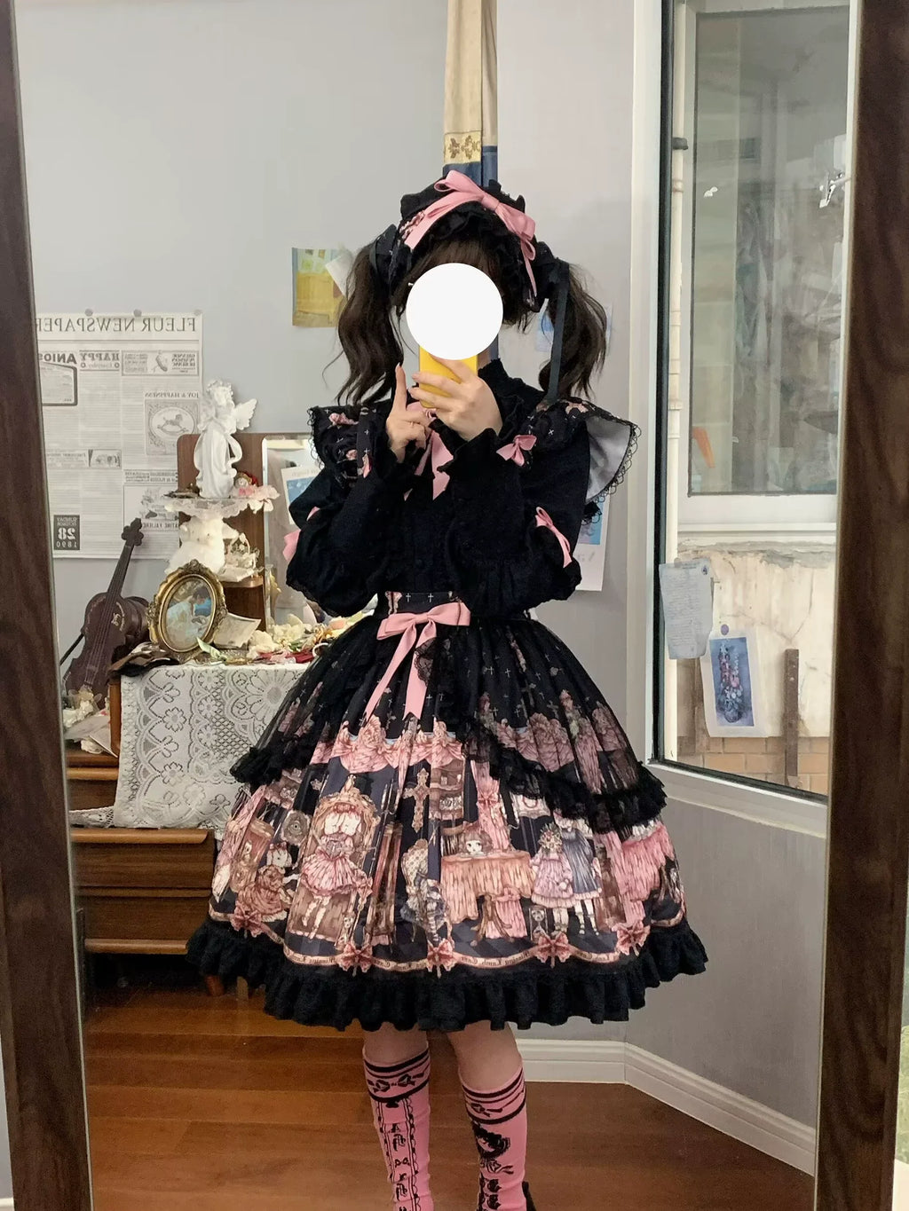Missing Lamb Case - Gothic Lolita Dress Set with Sheep Prints - image 36