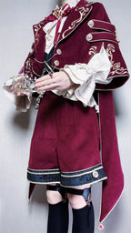 Heir - Military Ouji Lolita Blouse, Coat & Shorts Set - image 16