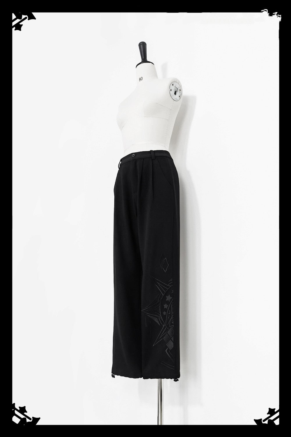 The Stars Change - Ouji Lolita Embroidery Brolita Trousers - image 3