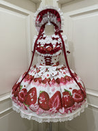 Strawberry Tale Sweet Lolita Strawberry Print JSK - image 23