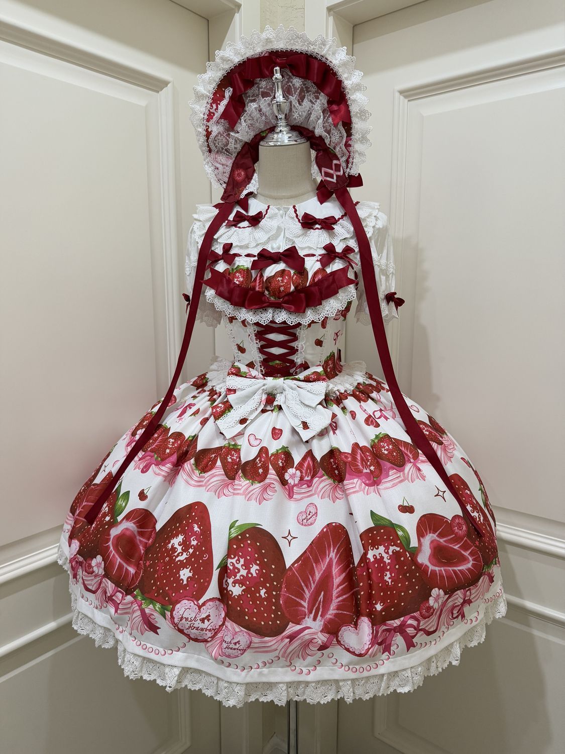 Strawberry Tale Sweet Lolita Strawberry Print JSK - image 23