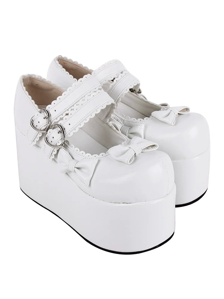 Angelic Imprint - Punk Lolita Shoes High Platform Shoes with Bow - image 11