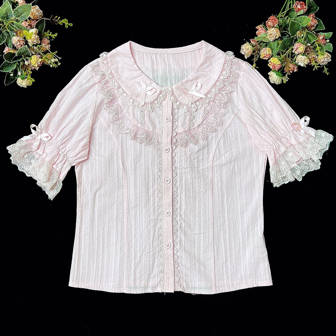 Summer Short Sleeve Cotton Lolita Blouse - image 21