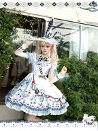 Alice - Kawaii Lolita OP Dress, Rabbit & Playing Card Motifs - image 12