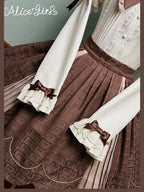 Bear Chocolate Slab - Classic Lolita Pleated JSK & SK Dress, Side Zipper - image 38